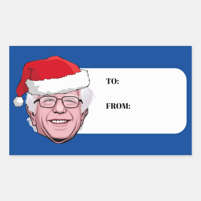Adesivo Retangular BERNIE SANDERS Hanukkah (Frente)