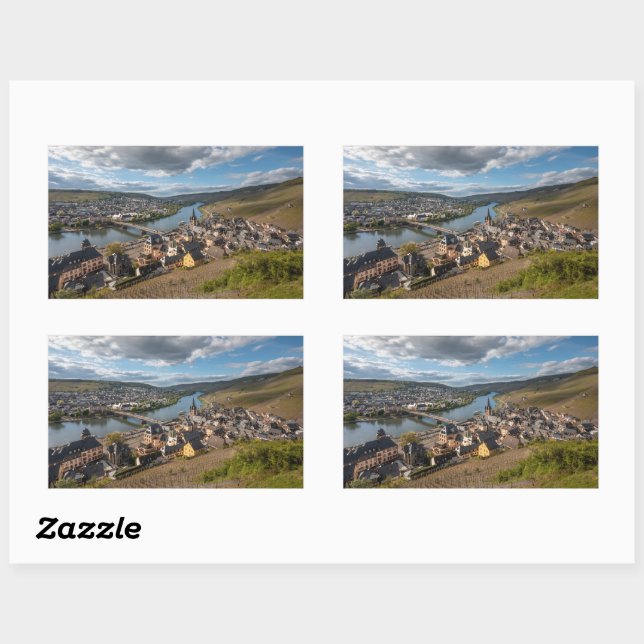 Adesivo Retangular Bernkastel-Kues Alemanha (Folha)