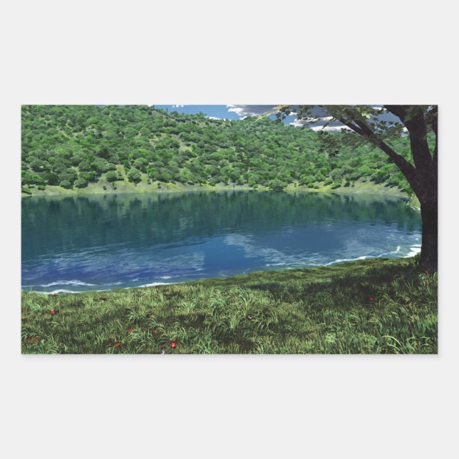 Adesivo Retangular Beside Deep Waters Stickers (Frente)