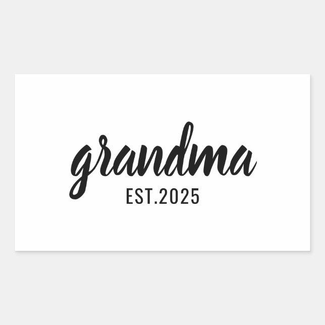 Adesivo Retangular Best Grandma Ever | Happy Grandparents Day Cute (Frente)