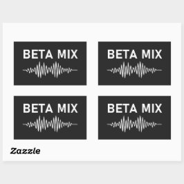 Adesivo Retangular Beta Mix - Audio Waveform V2