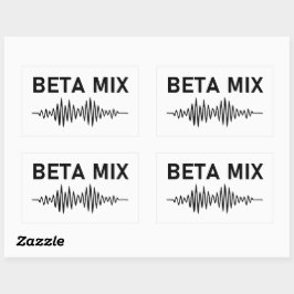 Adesivo Retangular Beta Mix - Forma de onda de áudio