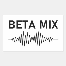 Adesivo Retangular Beta Mix - Forma de onda de áudio