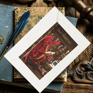 Adesivo Retangular Biblioteca Podcast Dragon