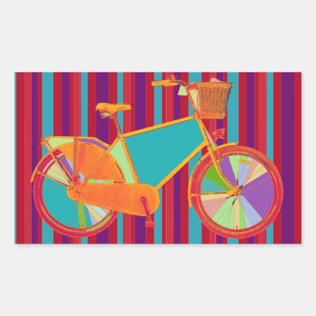Adesivo Retangular bicicleta - bicicleta + bicicleta (Frente)