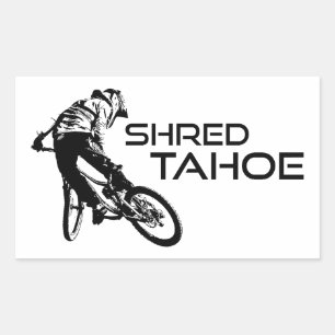 Adesivo Retangular Bicicleta de Montanha do Lago Shred Tahoe