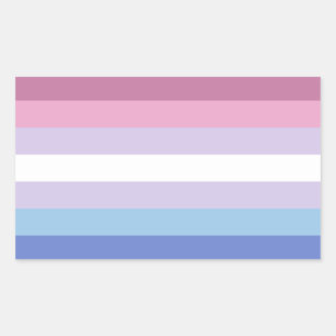 Adesivo Retangular Bigender Pride