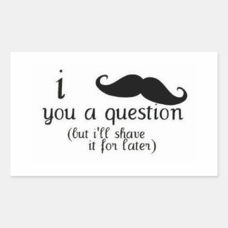 Adesivo Retangular bigode