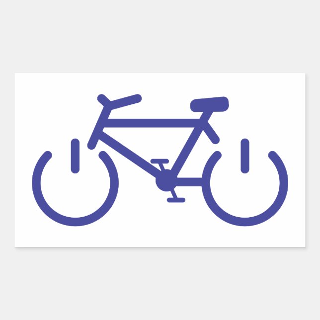 Adesivo Retangular Bike de Energia Azul (Frente)