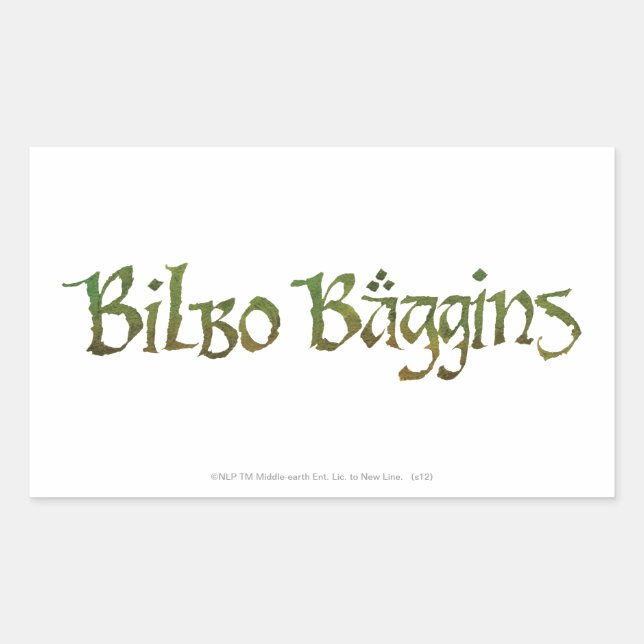 Adesivo Retangular BILBO BAGGINS™ Texturizado (Frente)