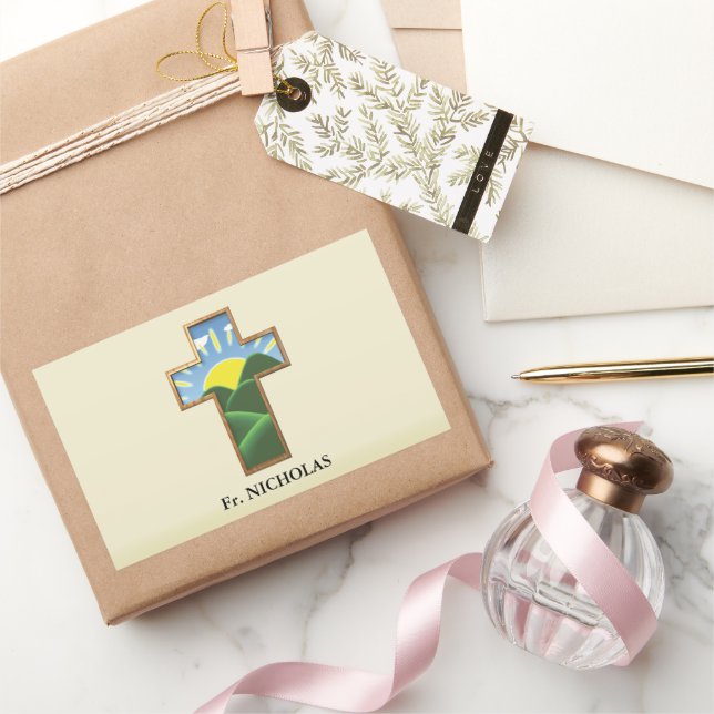 Adesivo Retangular Birthday Cross Personalizado (Presentear)