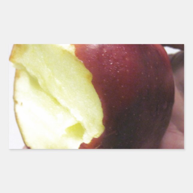 Adesivo Retangular Bitten Red Apple (Frente)