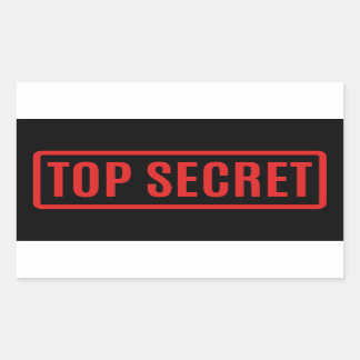 Adesivo Retangular Black Top Secret