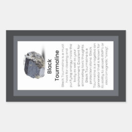 Adesivo Retangular Black Tourmaline Crystal Significa Jewelry Display