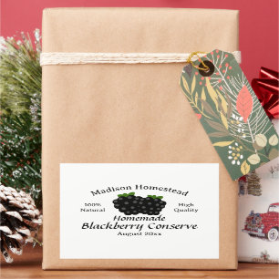 Adesivo Retangular Blackberry Jelly Conservar Jam Jar modelo