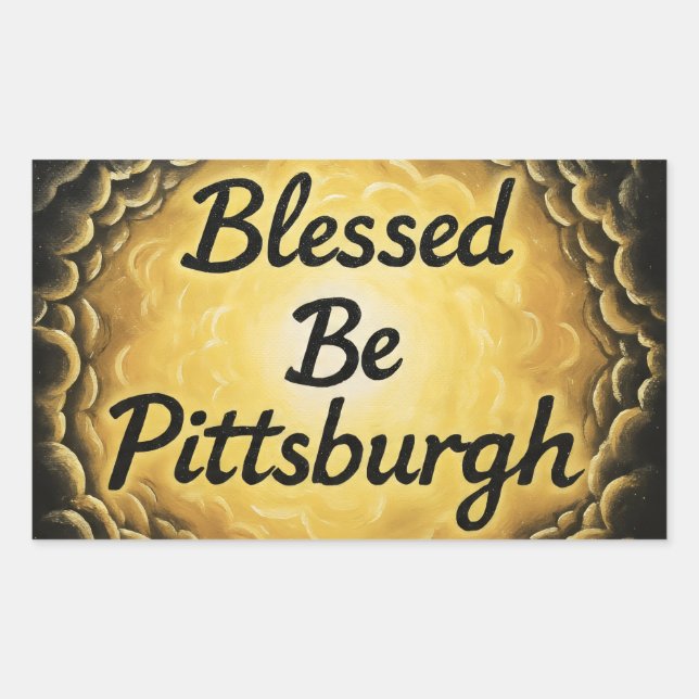 Adesivo Retangular BlessedBePittsburgh (Frente)