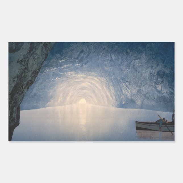 Adesivo Retangular Blue Grotto, Ilha de Capri, Campânia, Itália (Frente)