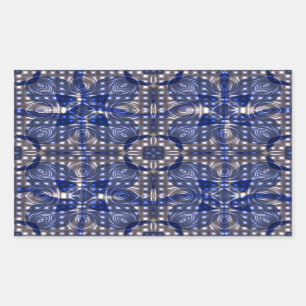 Adesivo Retangular Blue Jean Lights Pattern Sticker - Trendy Blue