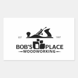Adesivo Retangular Bob's Place Logo sticker