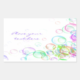 Adesivo Retangular Bolhas de sabão