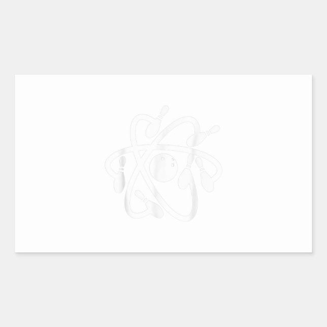 Adesivo Retangular boliches atômicas boliches engraçadas de ciência (Frente)