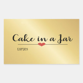 Adesivo Retangular Bolo em um feriado de ouro