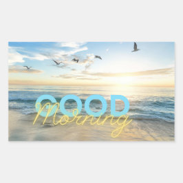 Adesivo Retangular Bom Dia Céu Azul