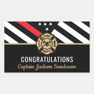 Adesivo Retangular Bombeiro do Departamento de Bombeiros de Retirada