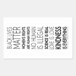 Adesivo Retangular Bondade É Tudo BW Retângulo Stickers