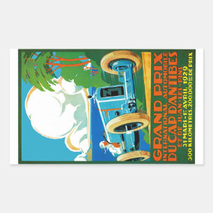 Adesivo Retangular Boné d'Antibes do Grande Prêmio Du