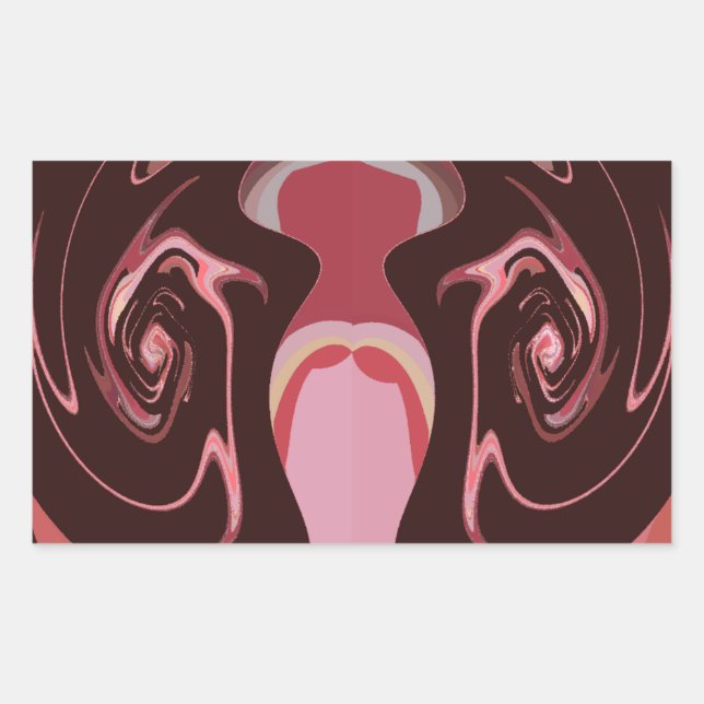 Adesivo Retangular Bonita Maroon Motif Impressão (Frente)