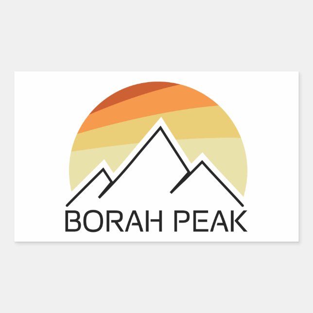 Adesivo Retangular Borah Peak Retro (Frente)