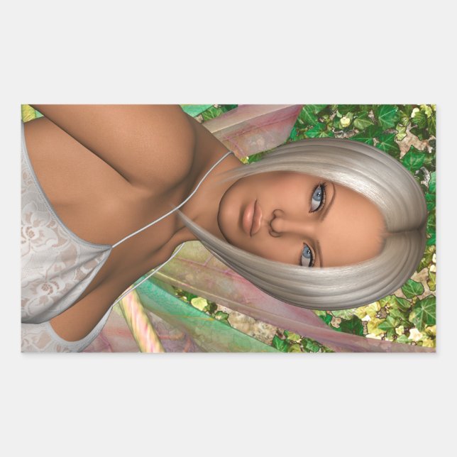 Adesivo Retangular Borboleta de fada (Frente)