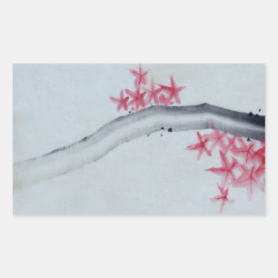 Adesivo Retangular Bordo japonês