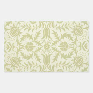 Adesivo Retangular Borragem Verde Suave Casamento William Morris