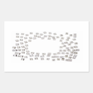 Adesivo Retangular botões do teclado do computador