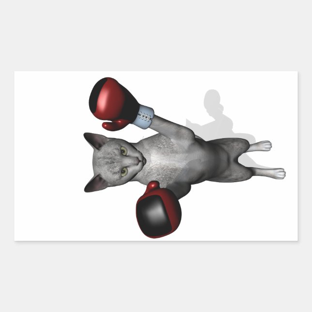 Adesivo Retangular Boxer Cat (Frente)