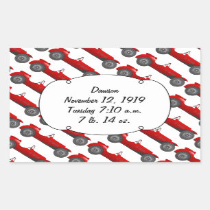 Adesivo Retangular Boys Room Classic Car Oferece Doces Vermelhos