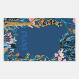 Adesivo Retangular Branded Floral Wrap Card