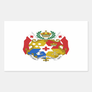 Adesivo Retangular Brasão de Tonga