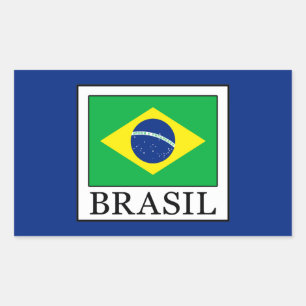 Adesivo Retangular Brasil