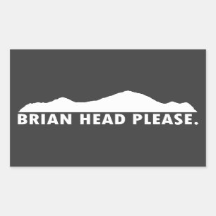 Adesivo Retangular Brian Head Utah Por Favor