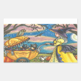 ADESIVO RETANGULAR BRINCADEIRA, GATO NEGRO, BEBÊ INFELIZ, FOLHA