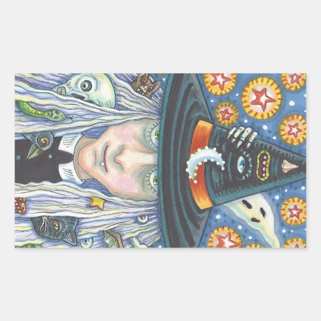 ADESIVO RETANGULAR BRINCADEIRA, OLHOS DE MAU, CRÂNIO, VAMPIROS (Frente)