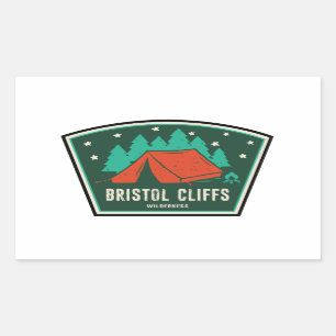 Adesivo Retangular Bristol Cliff Wilderness Vermont Camping