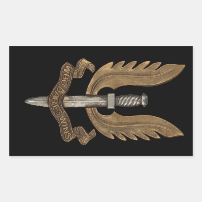 Adesivo Retangular British SAS (Frente)
