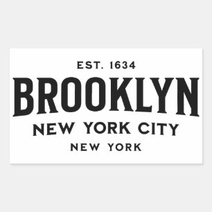 Adesivo Retangular Brooklyn Nova York