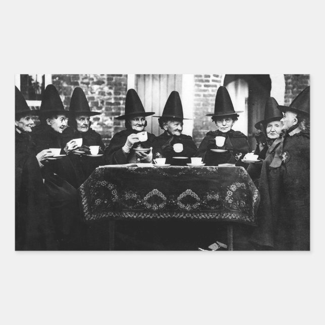 Adesivo Retangular Bruxas Galesas Tendo Tea Crone Teatime (Frente)