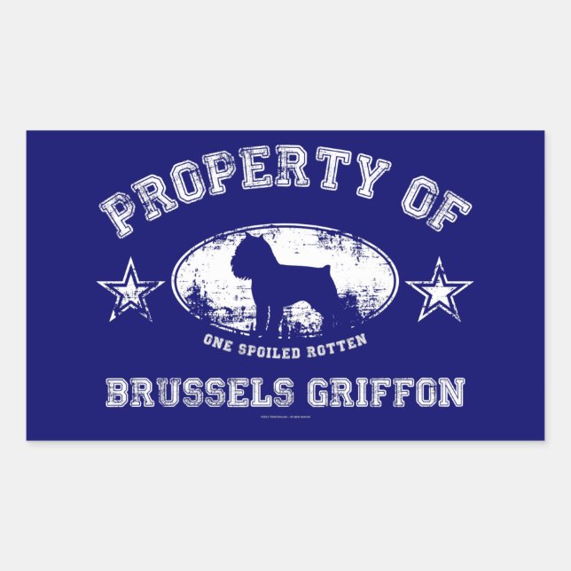 Adesivo Retangular Bruxelas Griffon (Frente)