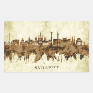 Adesivo Retangular Budapest Hungria Cityscape